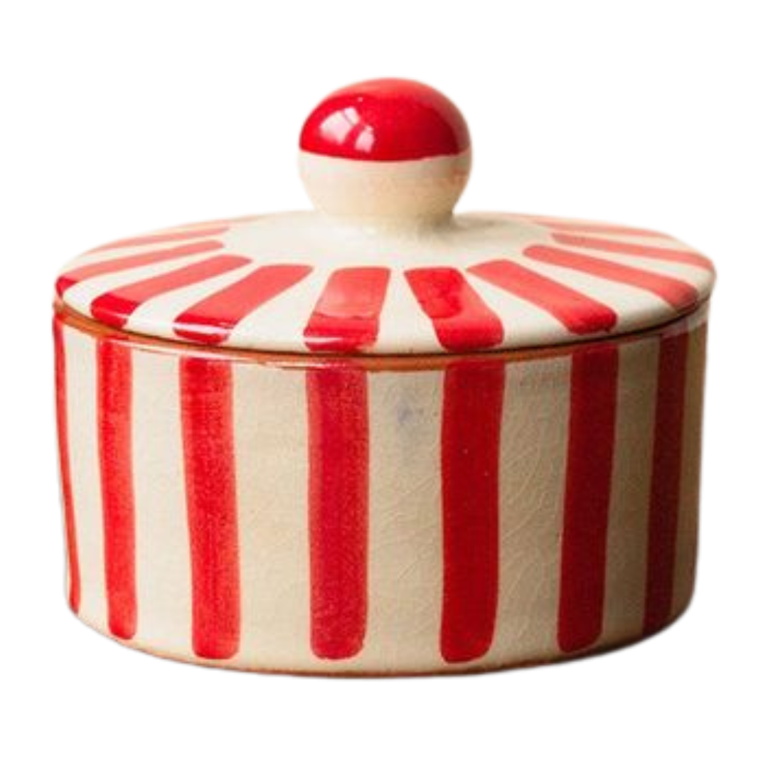 Ceramic Circus Pot - Red
