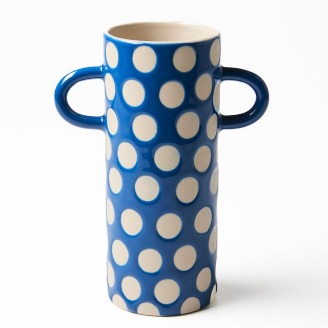 GRIFFE BLUE SPOT BUD VASE
