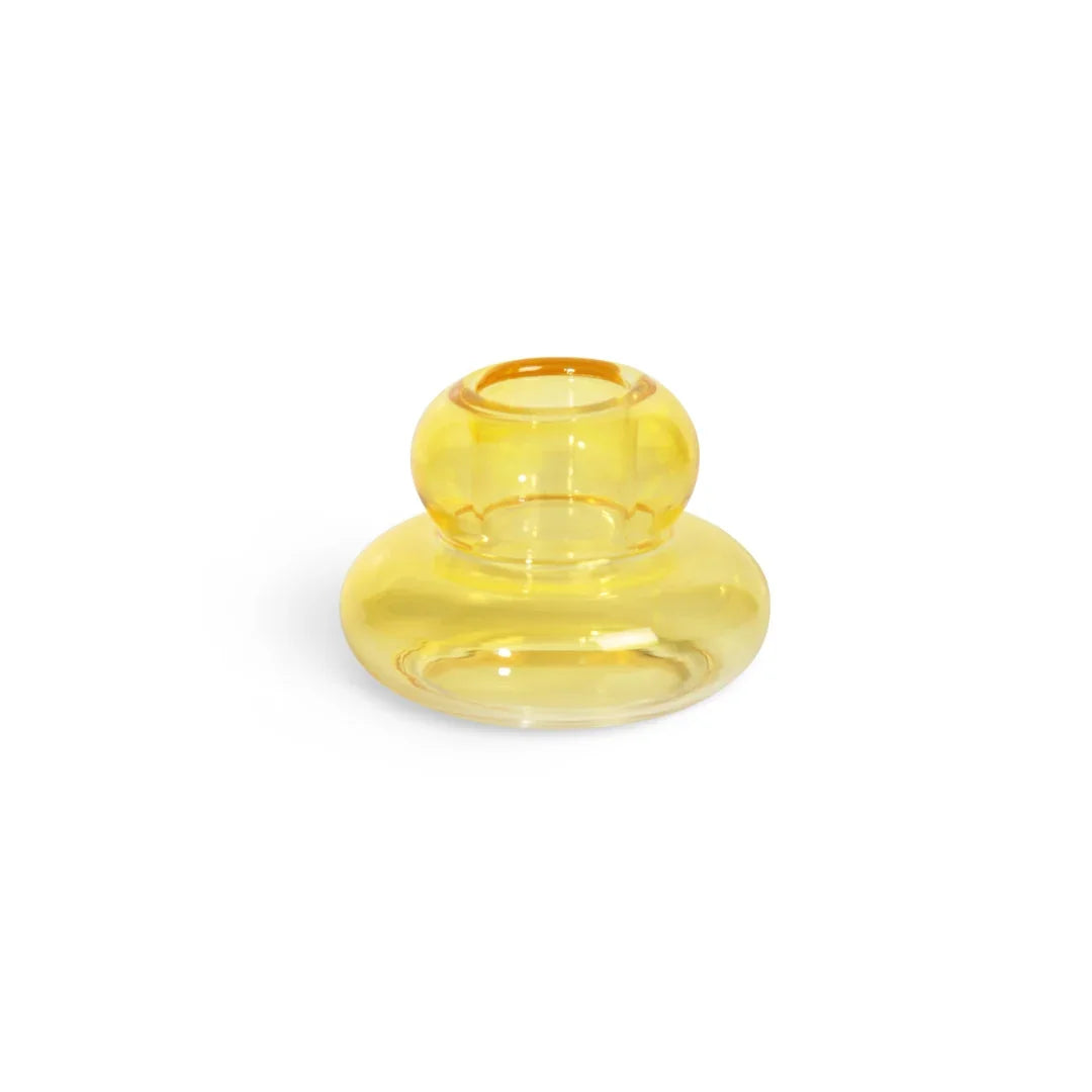 Candle holder whipped small - Yellow - LAST ONE!