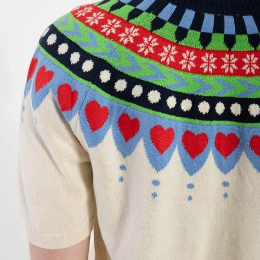 Cotton Knit Sweater Tee -  Chalk - 50% OFF