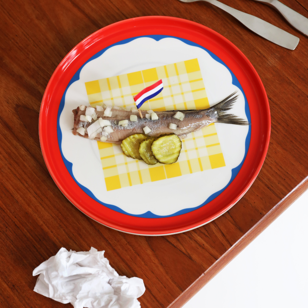 Plate Daydream - wave red - 50% OFF