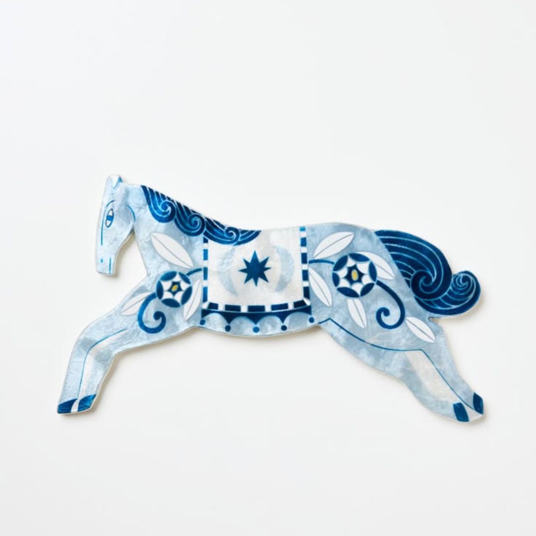 PALOMA WALL ART BLUE HORSE