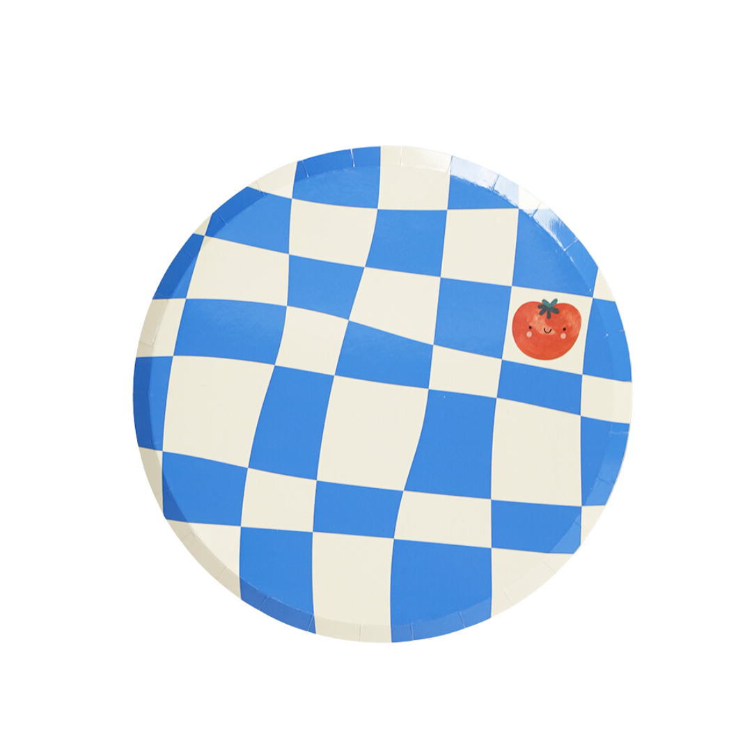 Little Chef Checkered Paper Plates