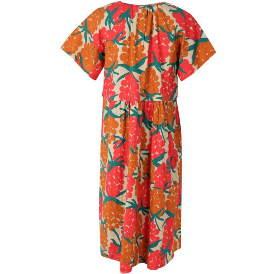 Daneluft Seersucker Dress Beige MAXIBERRY