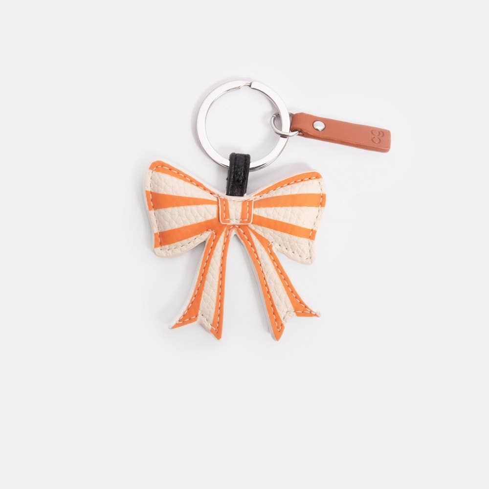 Striped Bow Keyring