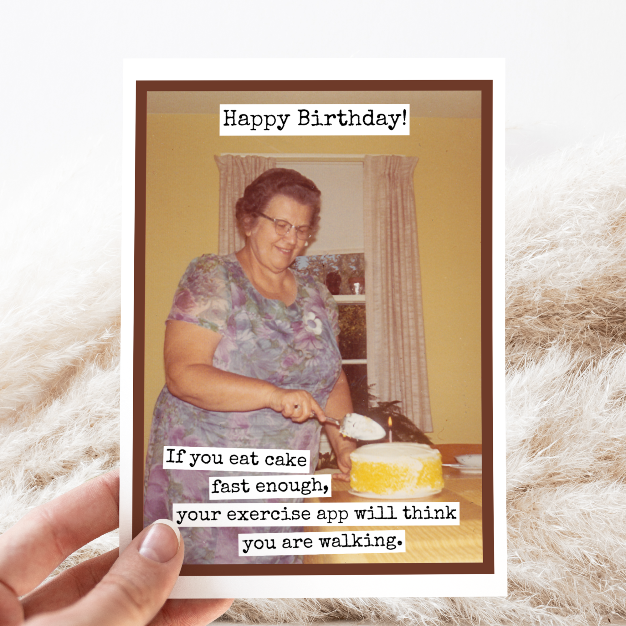 Eat Cake Fast Birthday Card