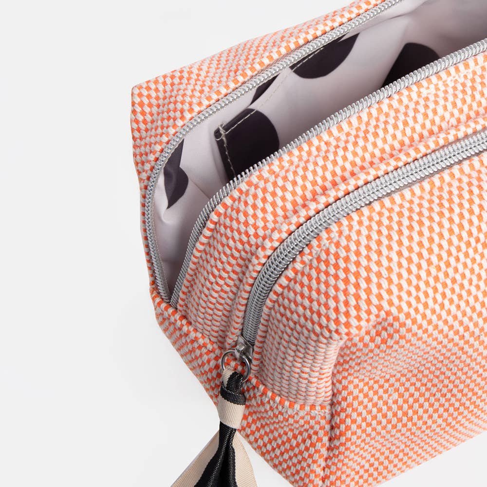 Orange Woven Large Travel Washbag By Caroline Gardner