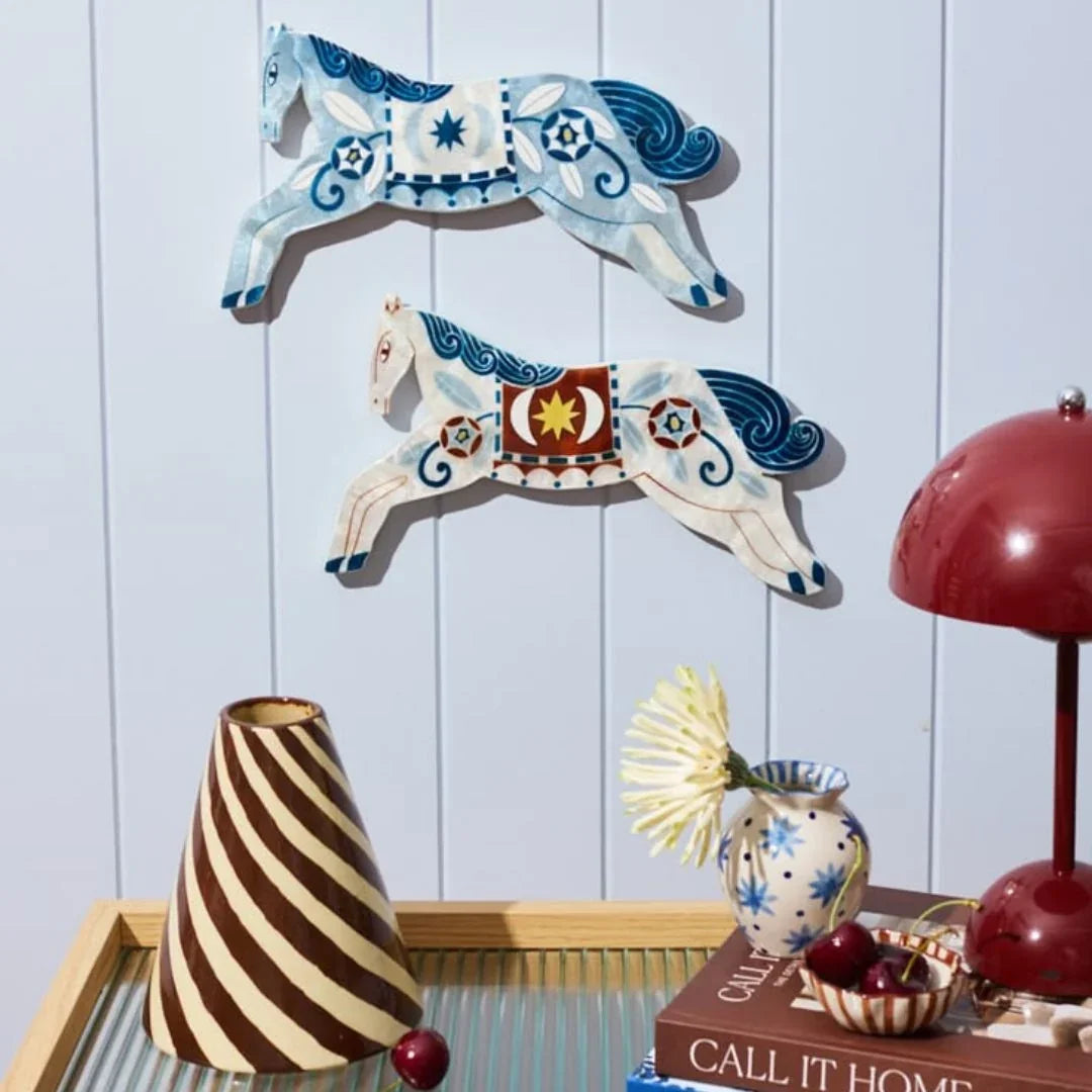 PALOMA WALL ART BLUE HORSE