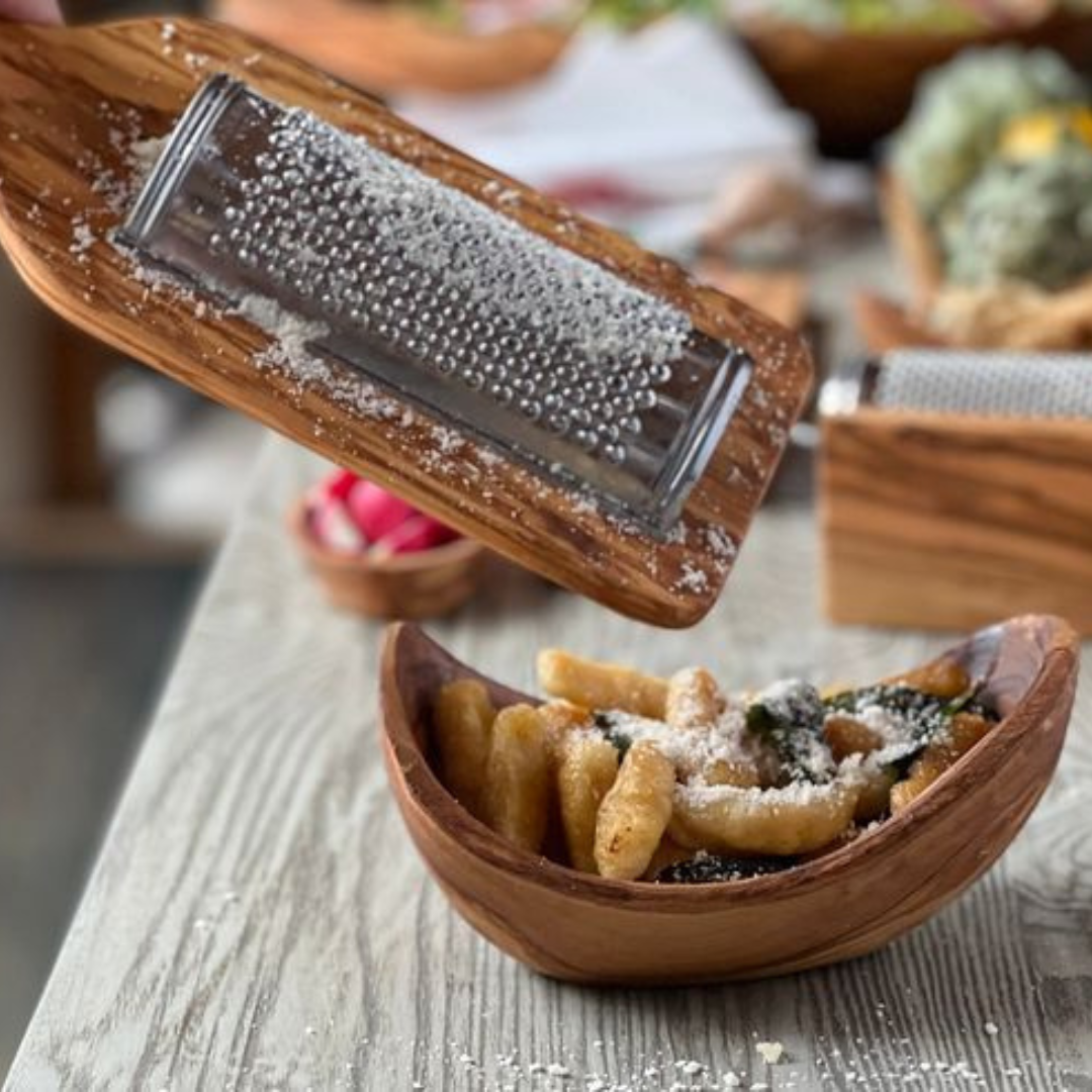 Italian Olivewood Flat Cheese Grater