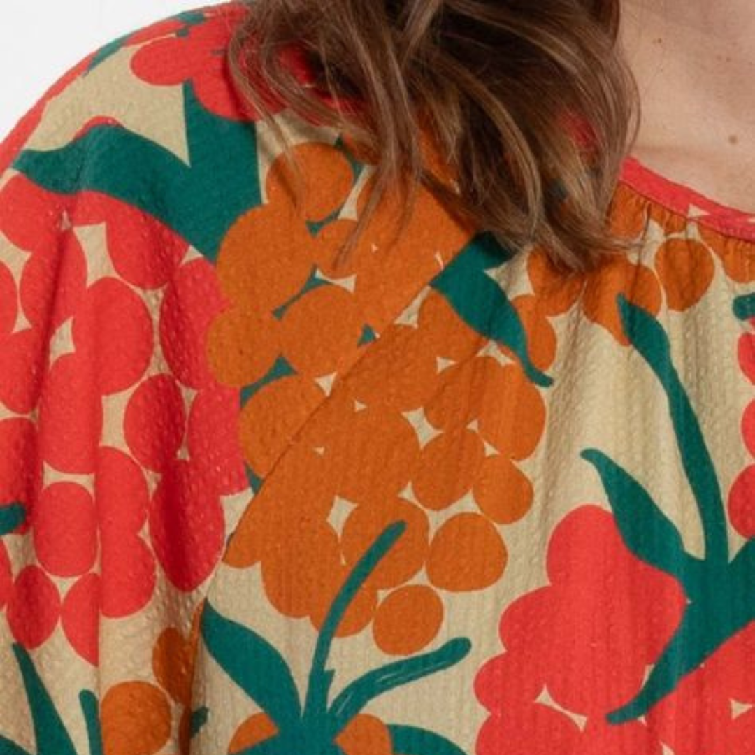 Daneluft Seersucker Dress Beige MAXIBERRY