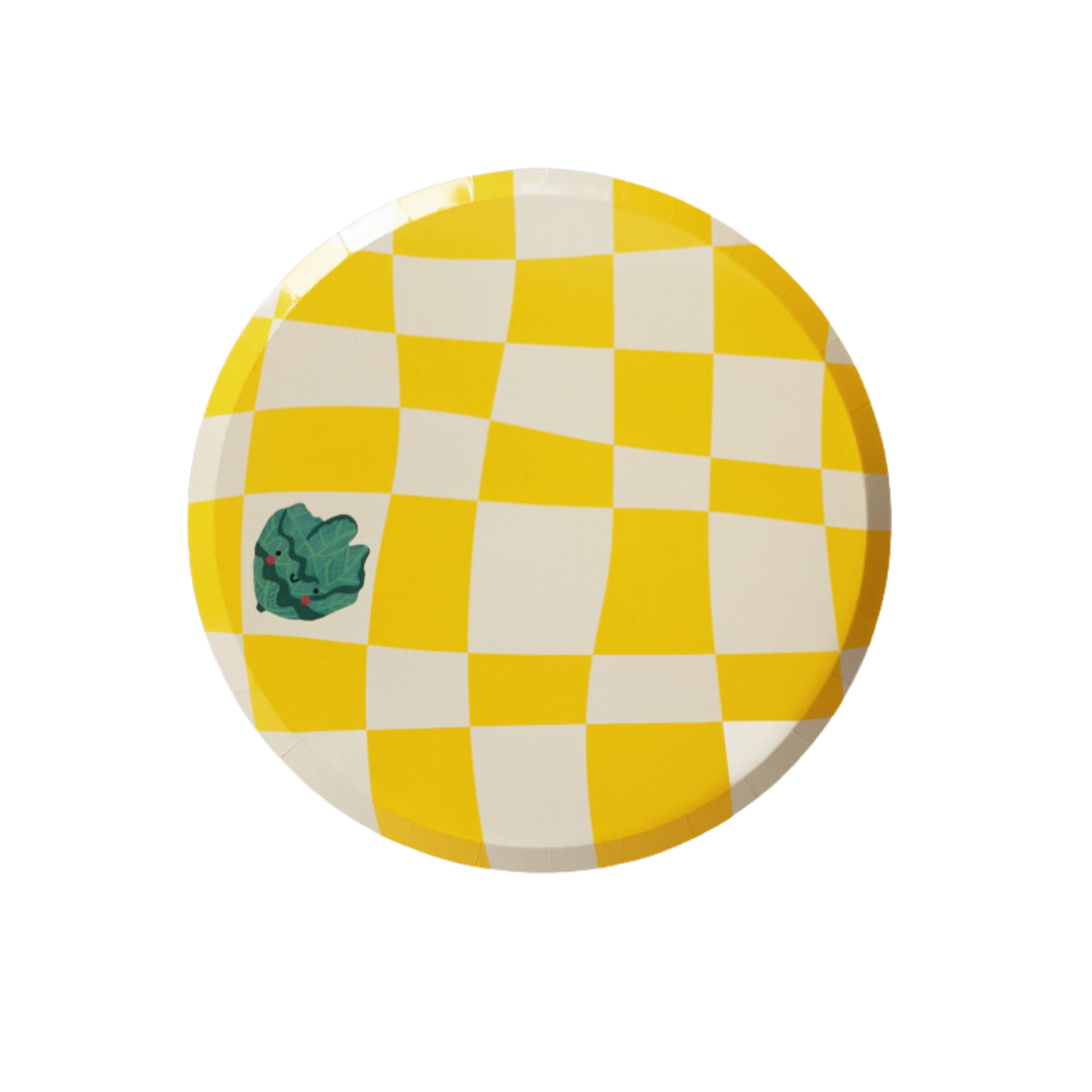 Little Chef Checkered Paper Plates