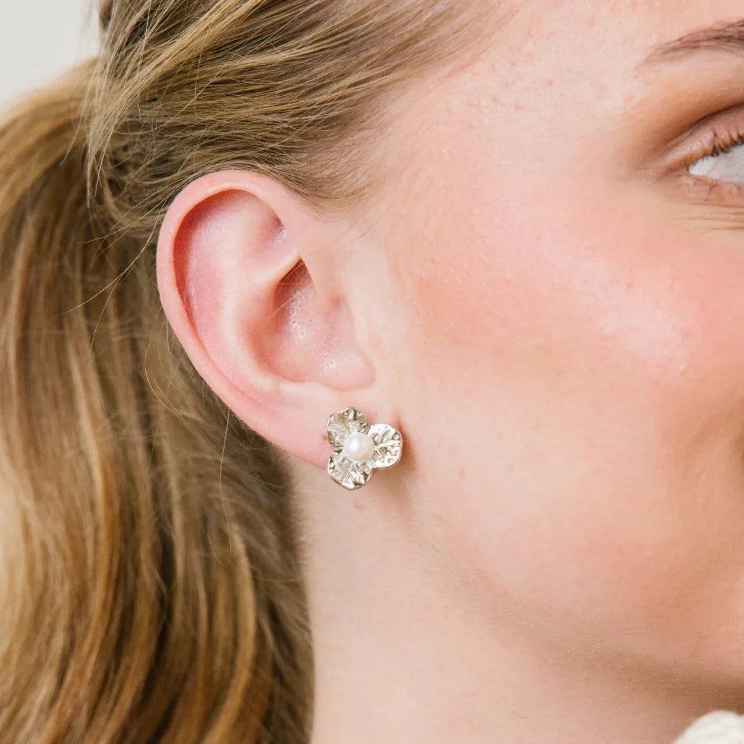 Petal to the Metal Waterproof Earrings - Silver