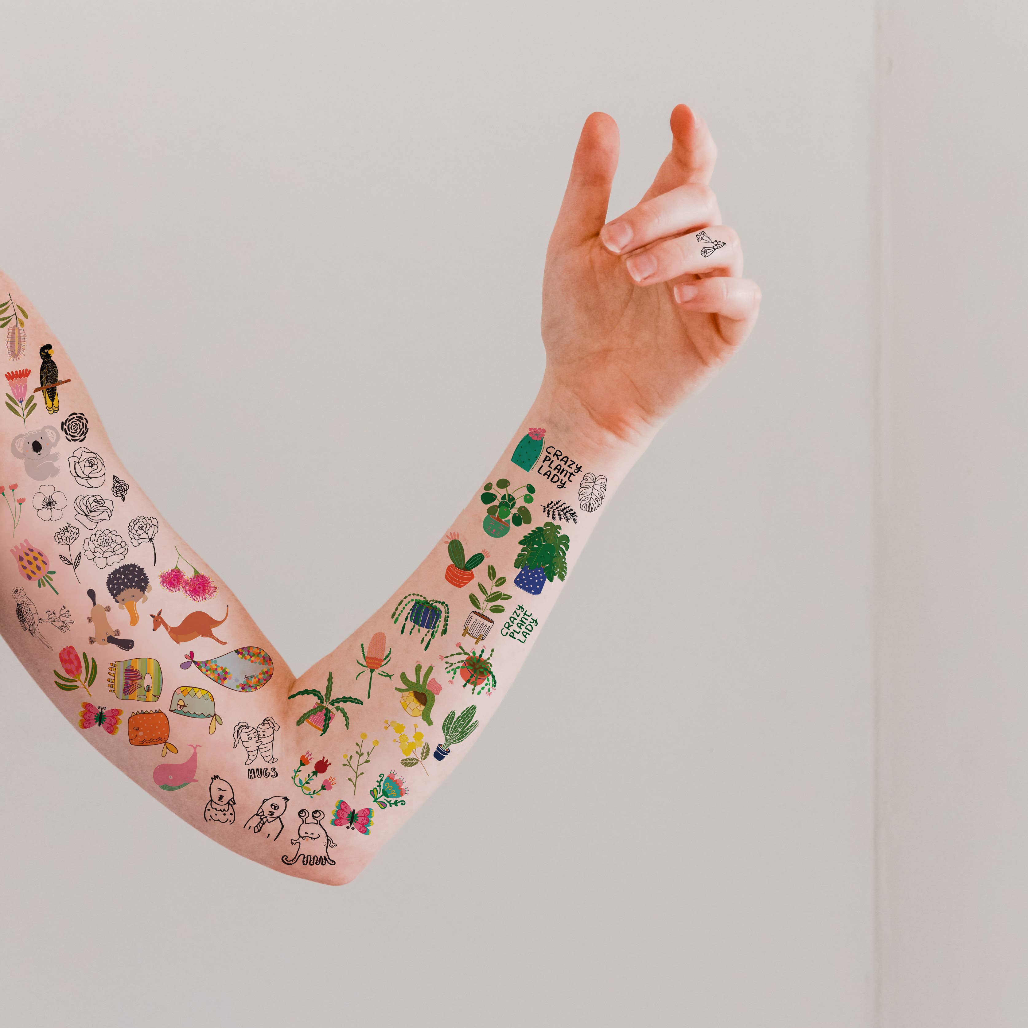 Crazy Plant Lady Temporary Tattoos