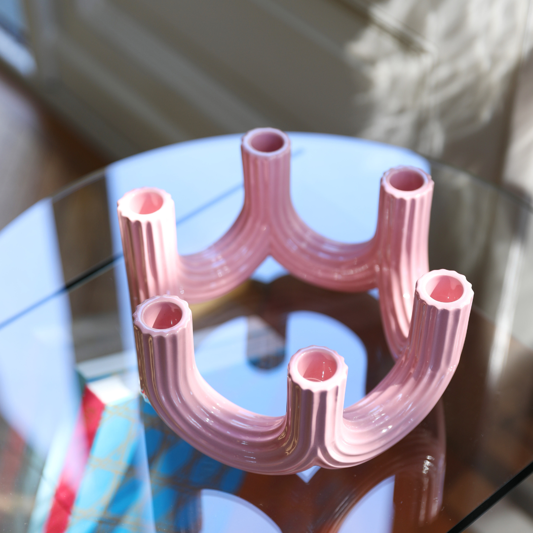 Churros Candle Holder Pink By &Klevering