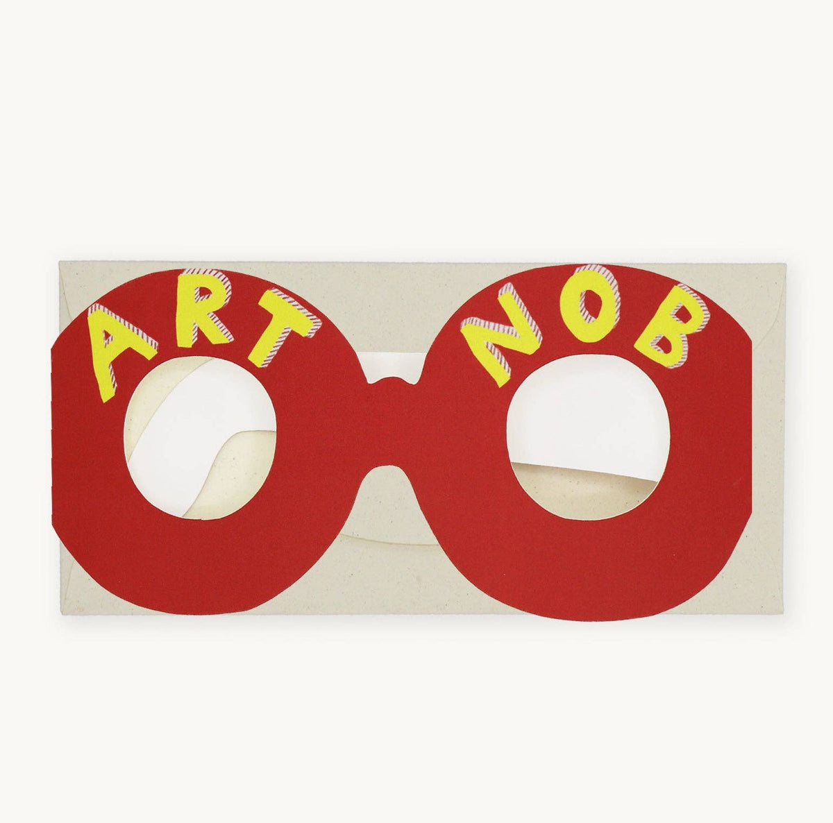 Hadley Art Nob red wearable glasses greeting card