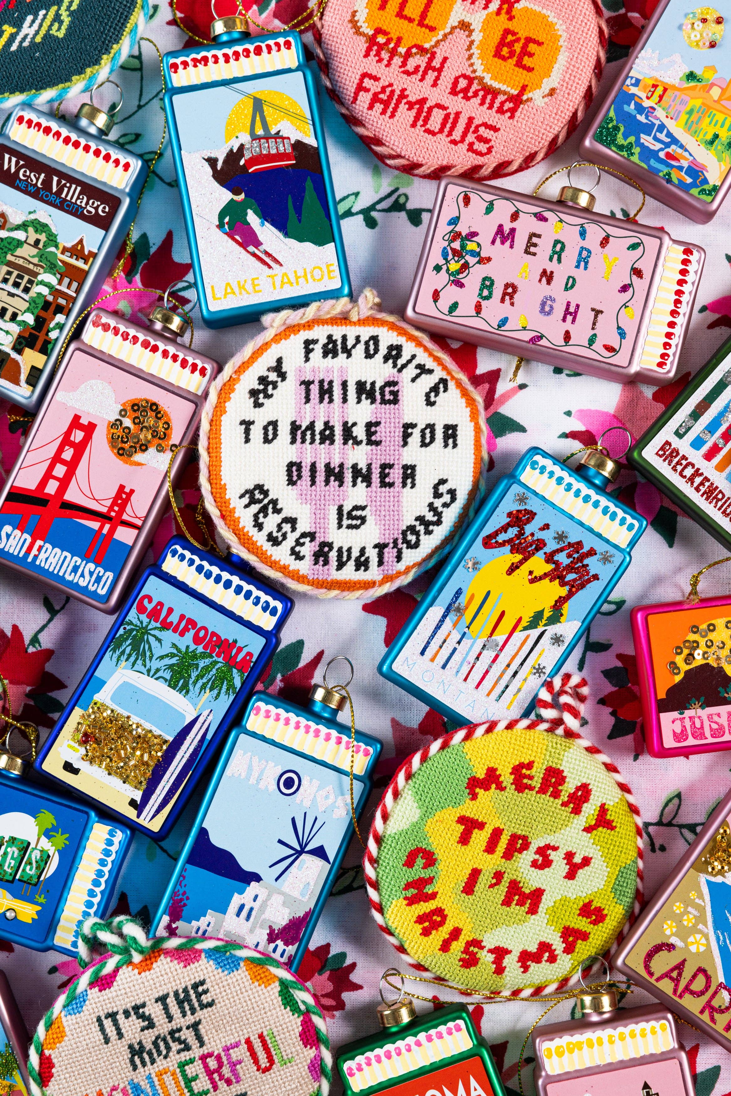 Matchbook Ornament - Merry & Bright - LAST ONE!