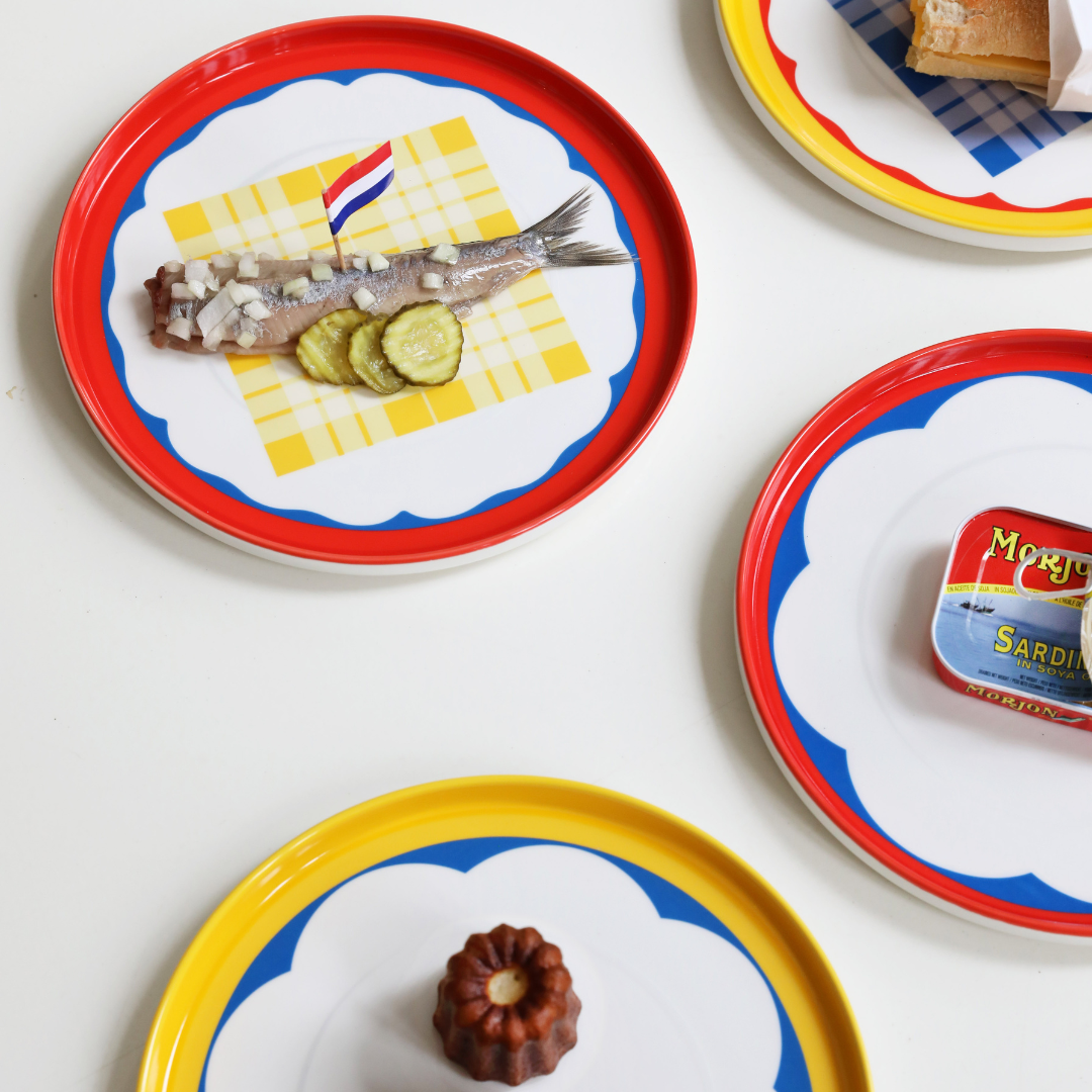 Plate Daydream - wave red - 50% OFF