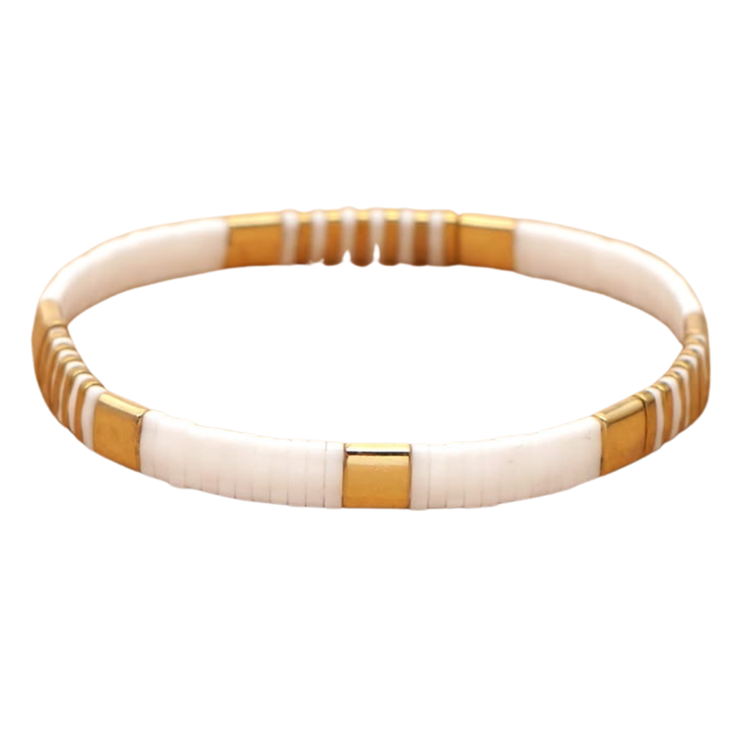 Gold Coast Stacker Tila Bracelet