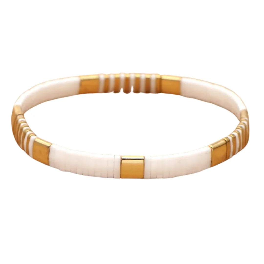 Gold Coast Stacker Tila Bracelet