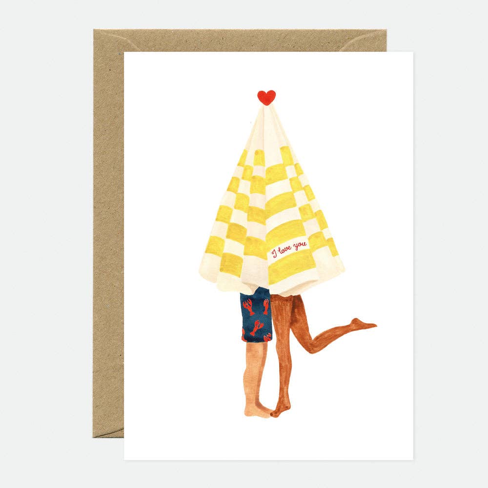 Beach Umbrella - Love & friendship Greeting card