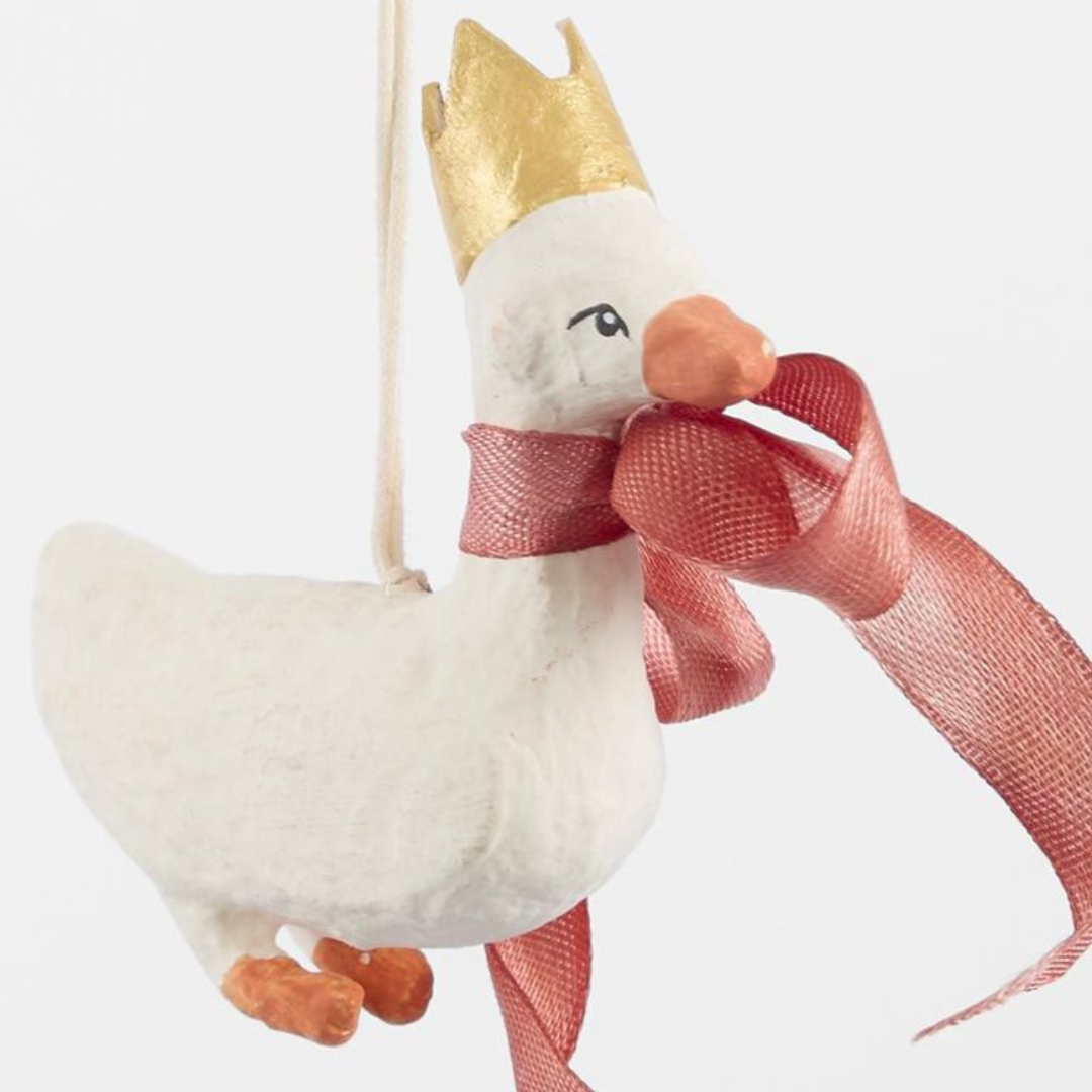 PRE-ORDER COTTON MACHE DUCK CHRISTMAS DECORATION