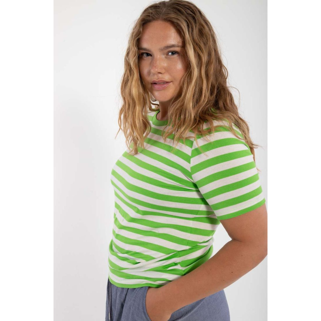 Danebasic My Tee - Bright Green/Chalk