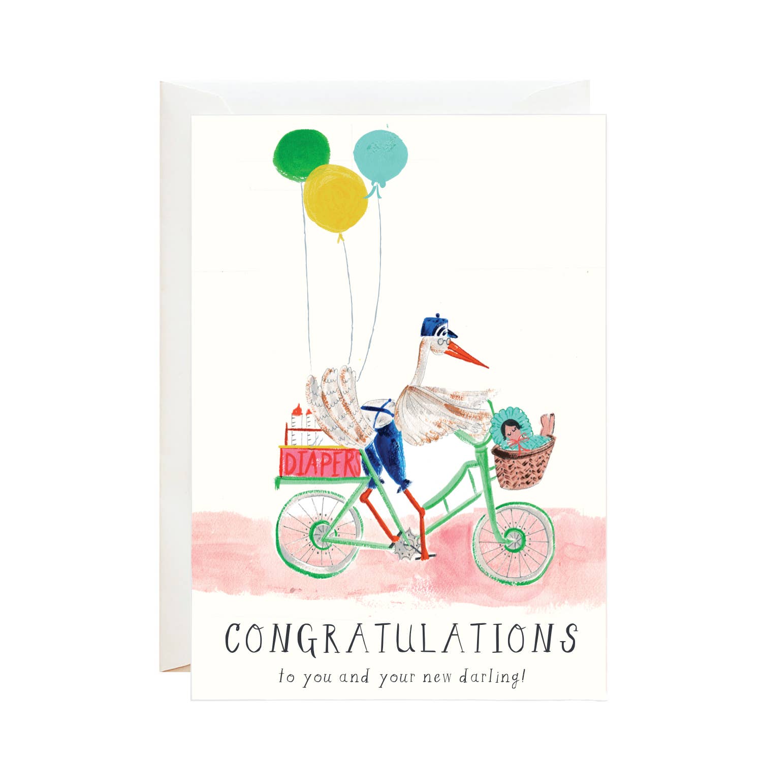 A Very Chic Stork Card