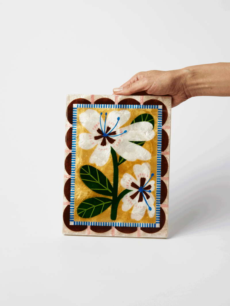 BLOOM NOUVEAU WHITE RECTANGLE - LAST ONE!