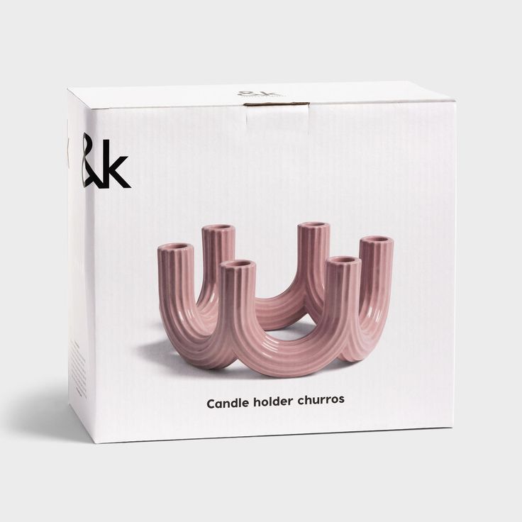 Churros Candle Holder Pink By &Klevering - PRE ORDER