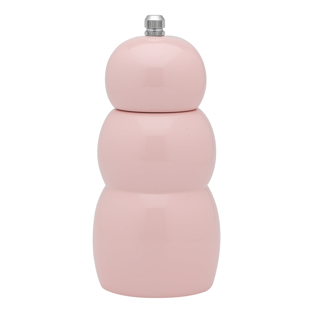 Rounded high gloss blush pink salt and pepper grinder