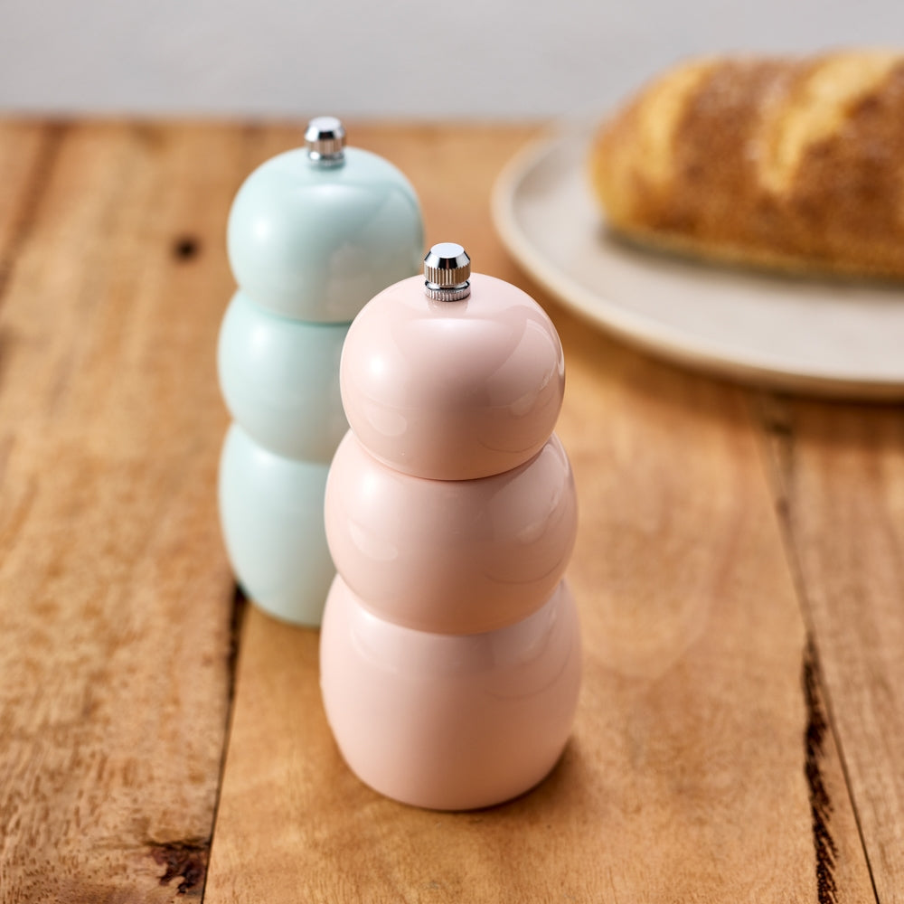 Rounded high gloss salt and pepper grinder in Horizon