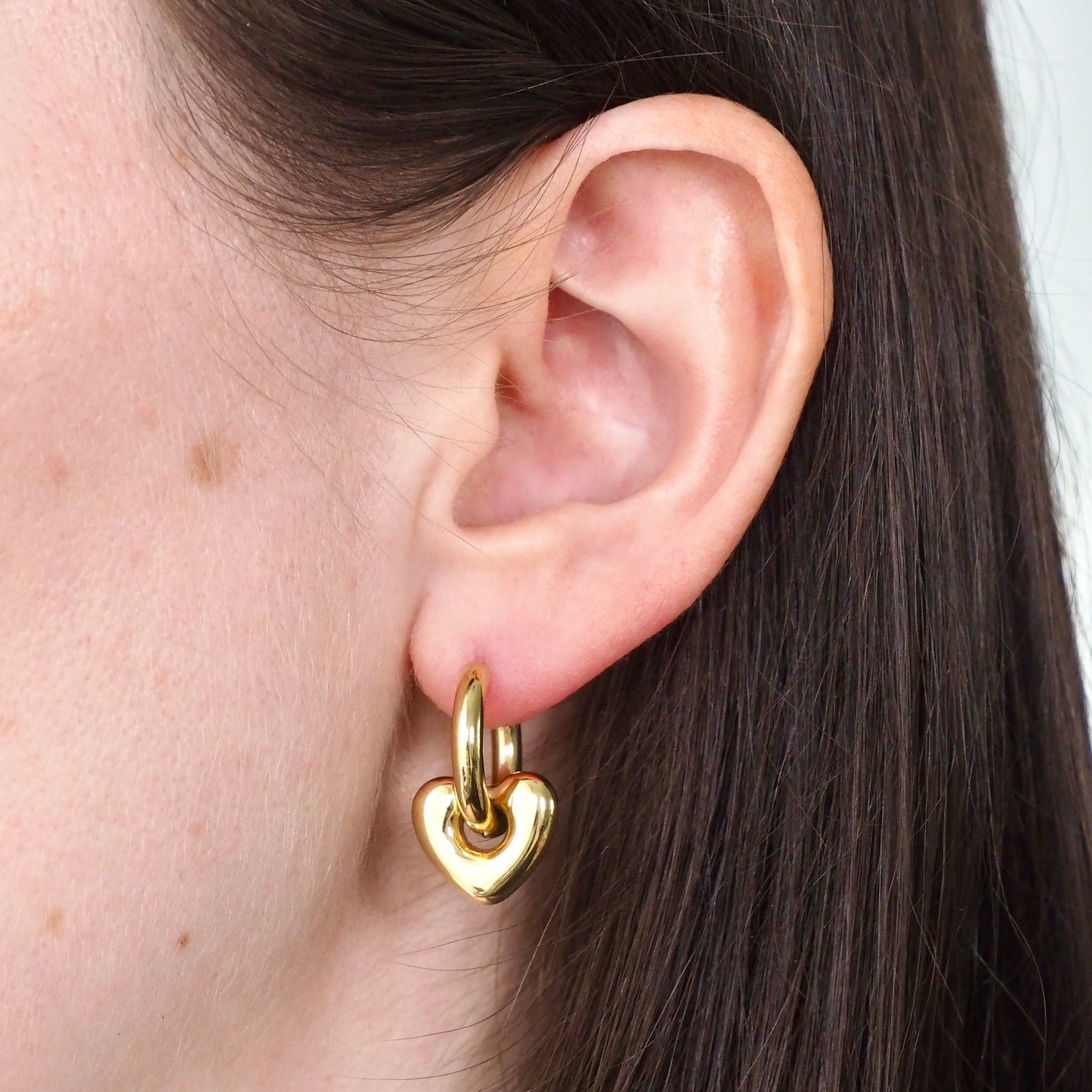 The Love Hoop Waterproof Earrings - Gold
