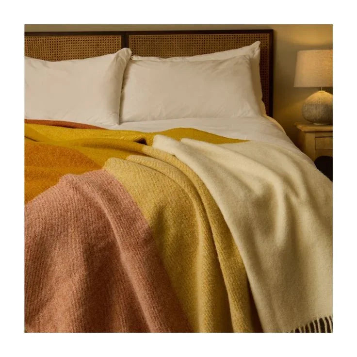 Paddock Check Cinnamon Pure Wool Blanket