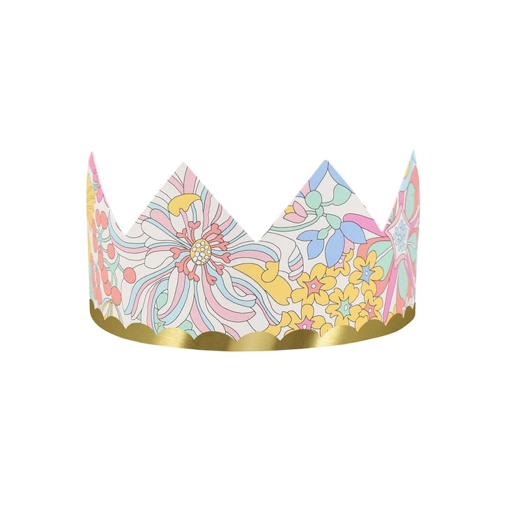 Meri Meri x Liberty Party Crowns (Pack of 8 in 8 colors)