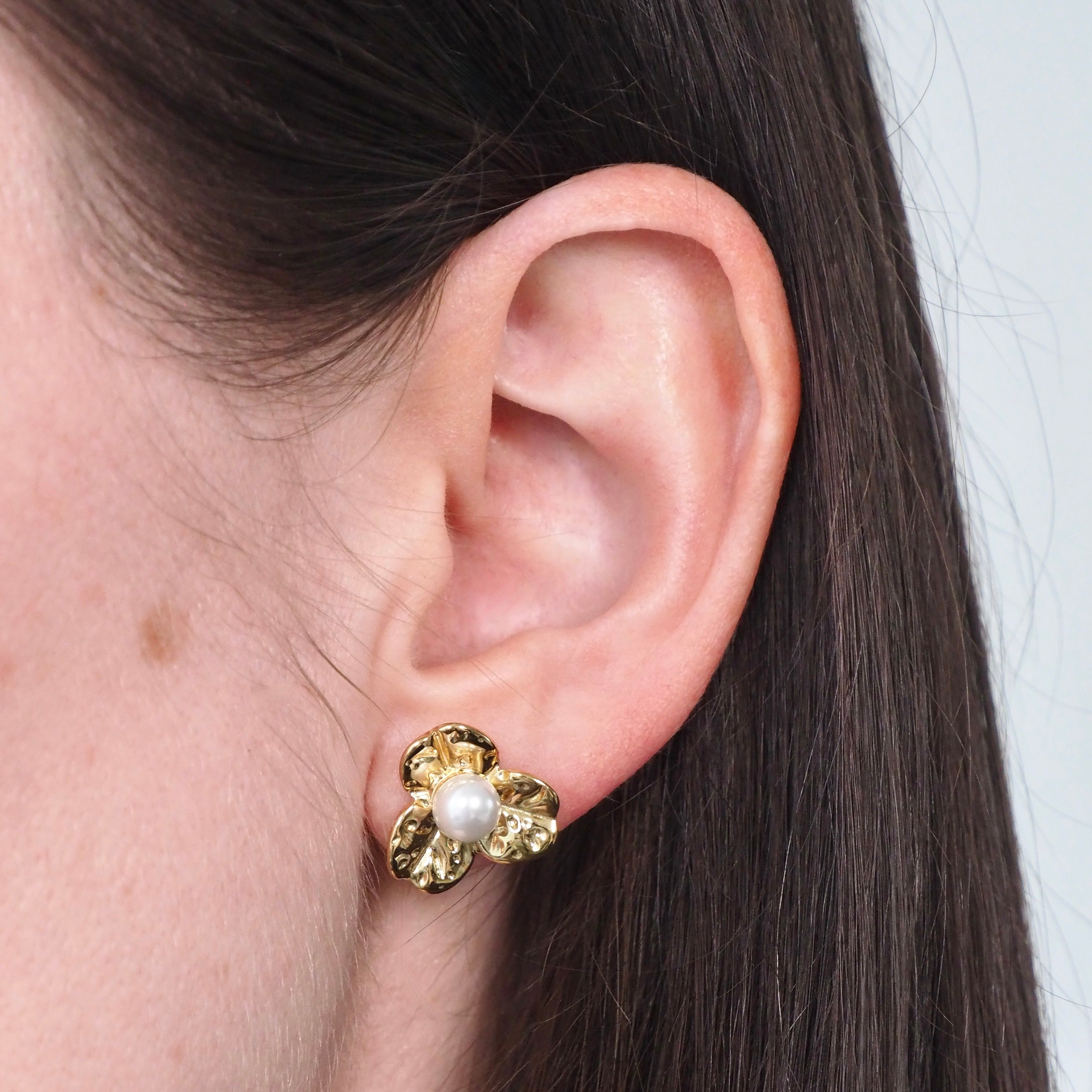 Petal to the Metal Waterproof Earrings - Gold - 50% OFF