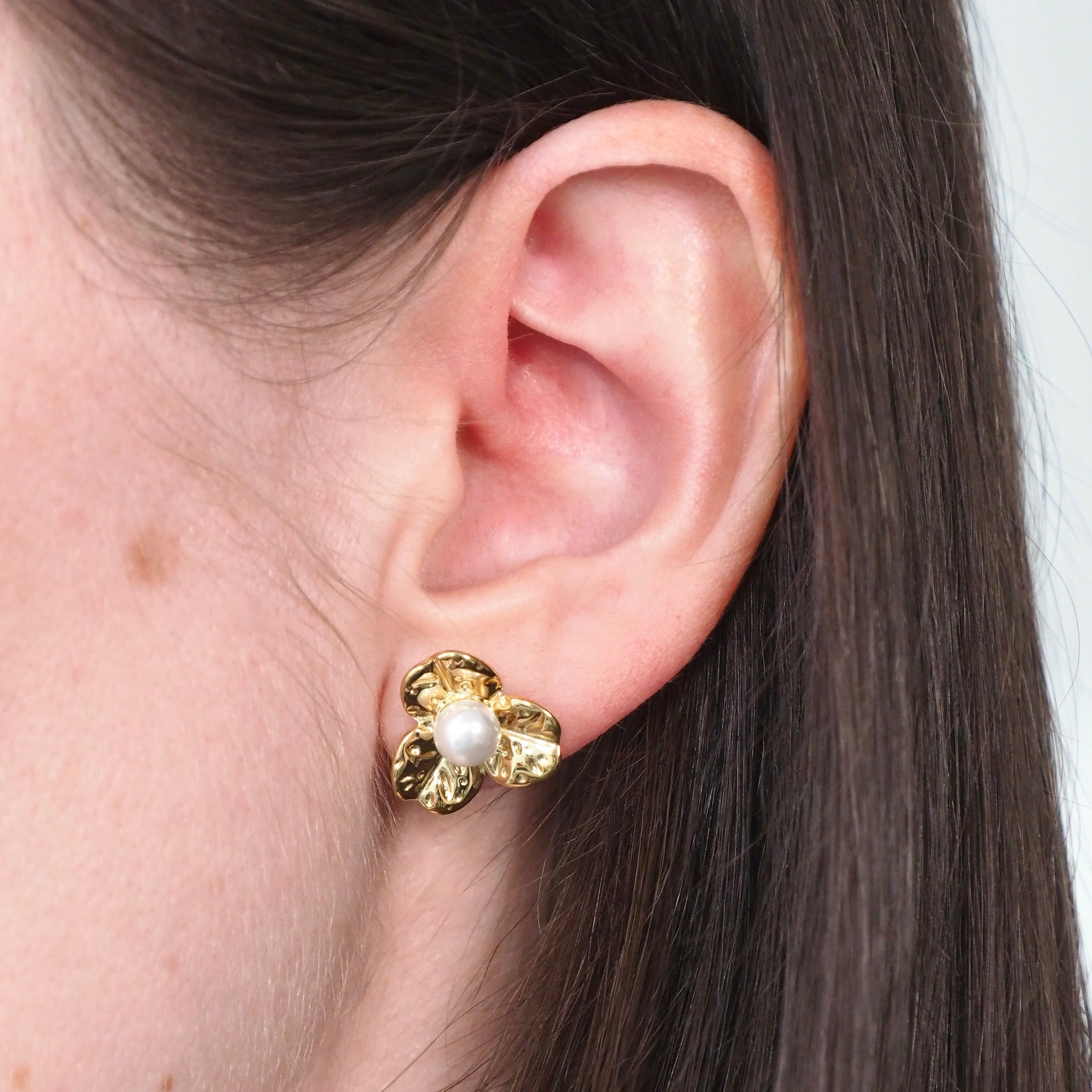 Petal to the Metal Waterproof Earrings - Gold