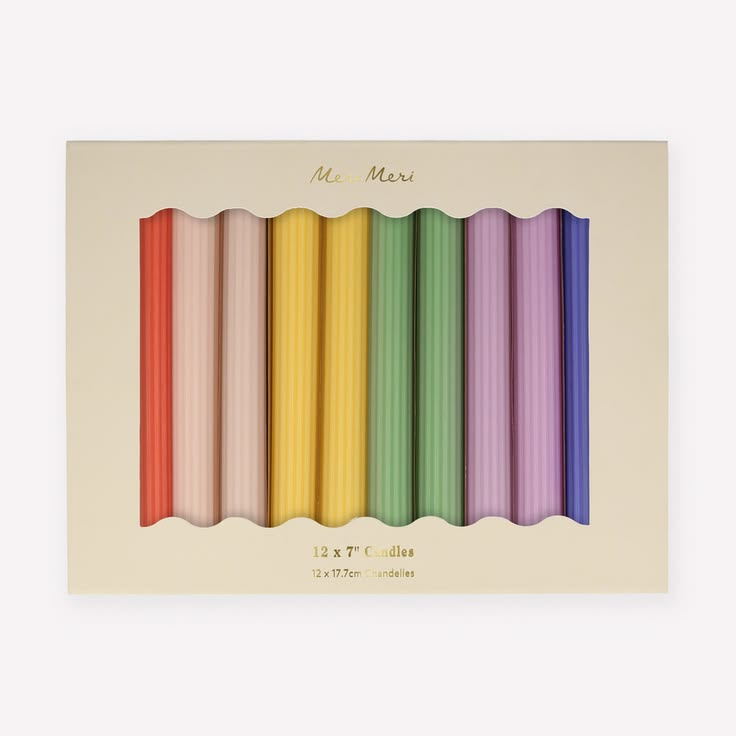 Rainbow Table Candles (x12)