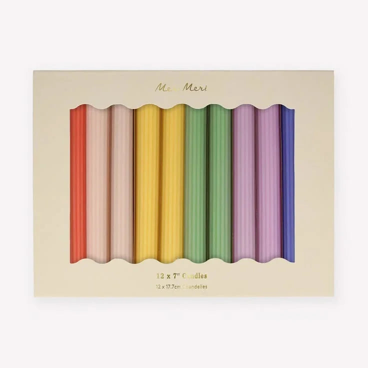 Rainbow Table Candles (x12)