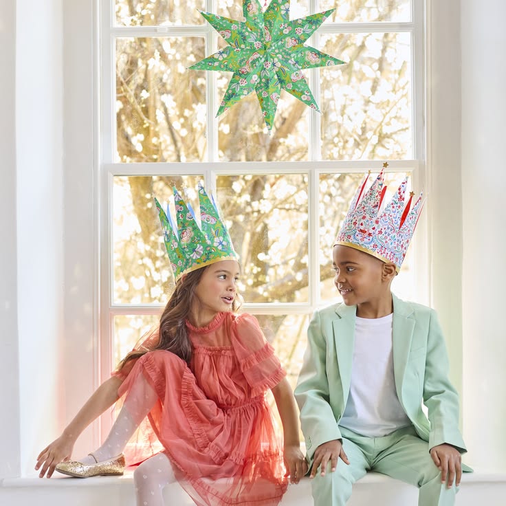Meri Meri x Liberty Festive Party Crowns (Pack of 8 in 4 designs)