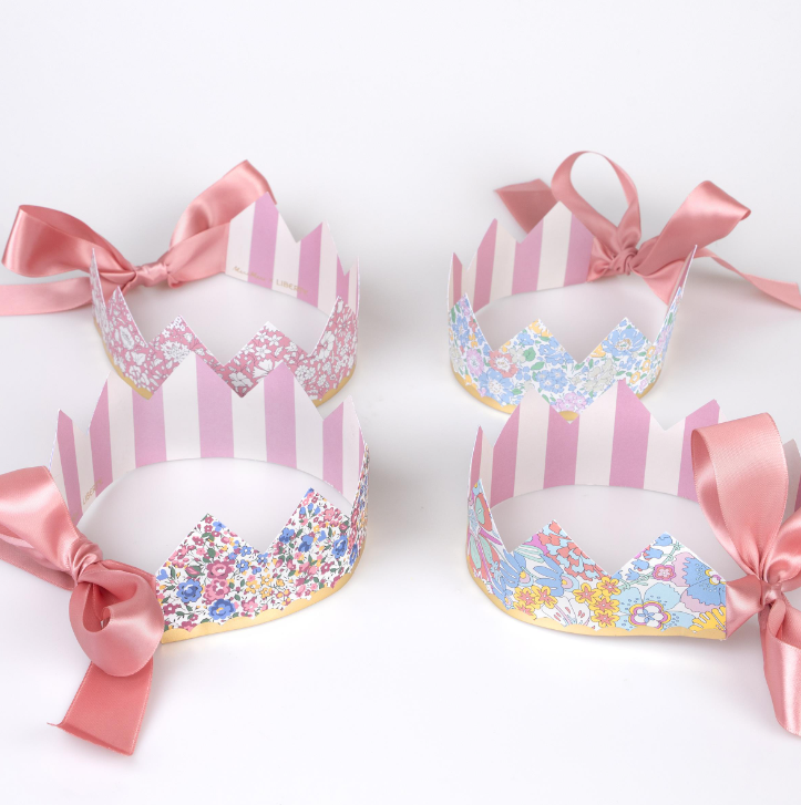 Meri Meri x Liberty Party Crowns (Pack of 8 in 8 colors)