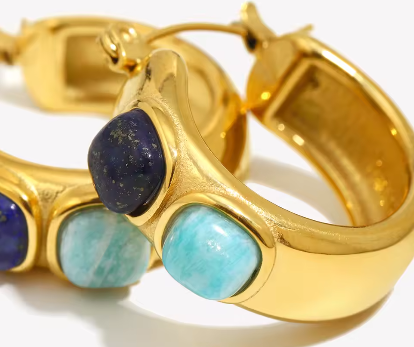 Double Blues Waterproof Hoop Earrings - 50% OFF