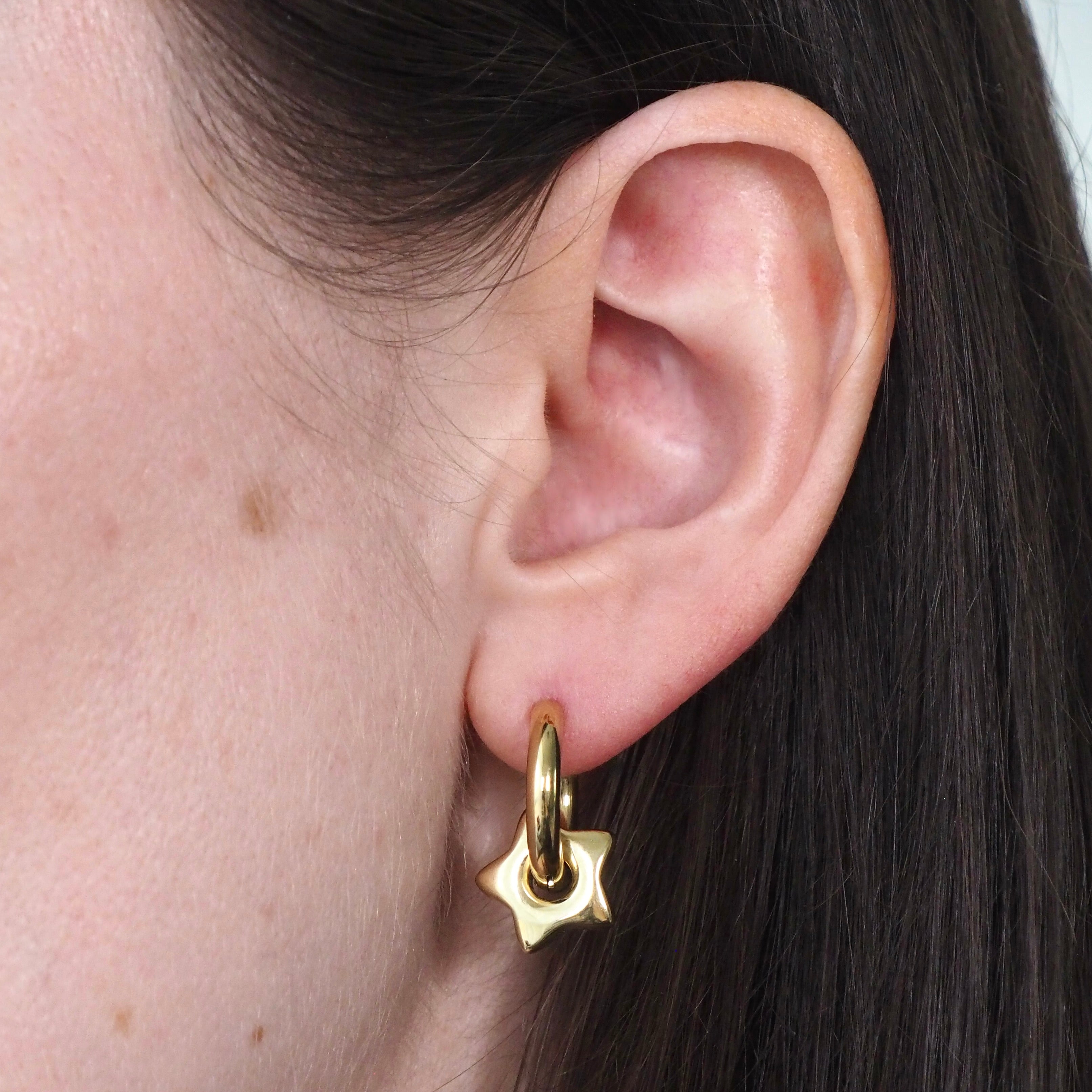 Stellar Hoop Waterproof Earrings - Gold