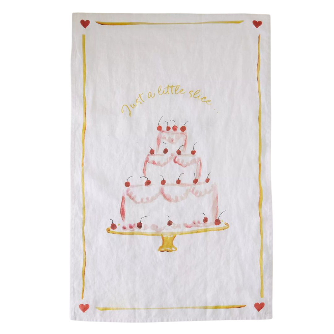 A little slice - Illustrated linen tea towel