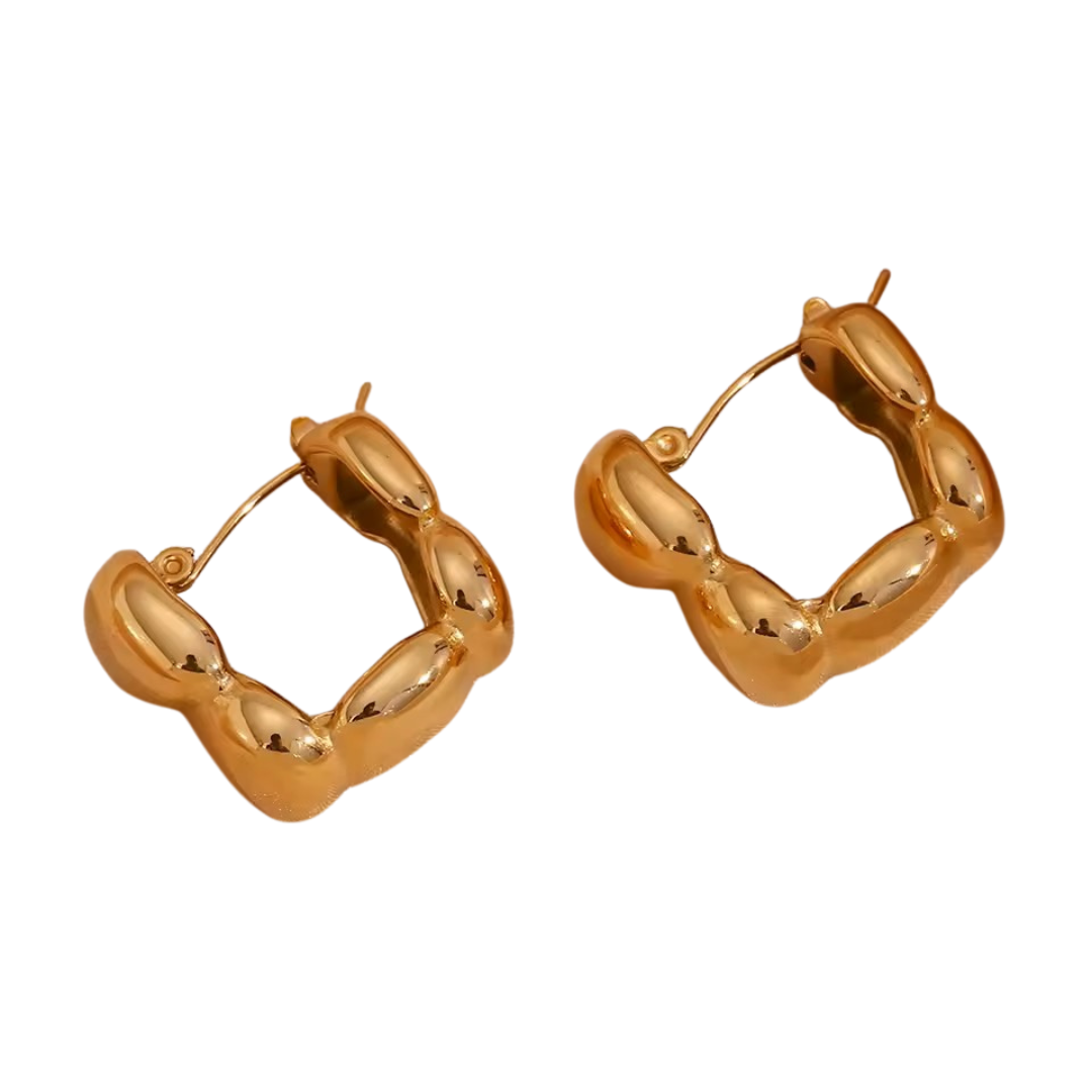 Goldie Squared Waterproof Hoop Earrings