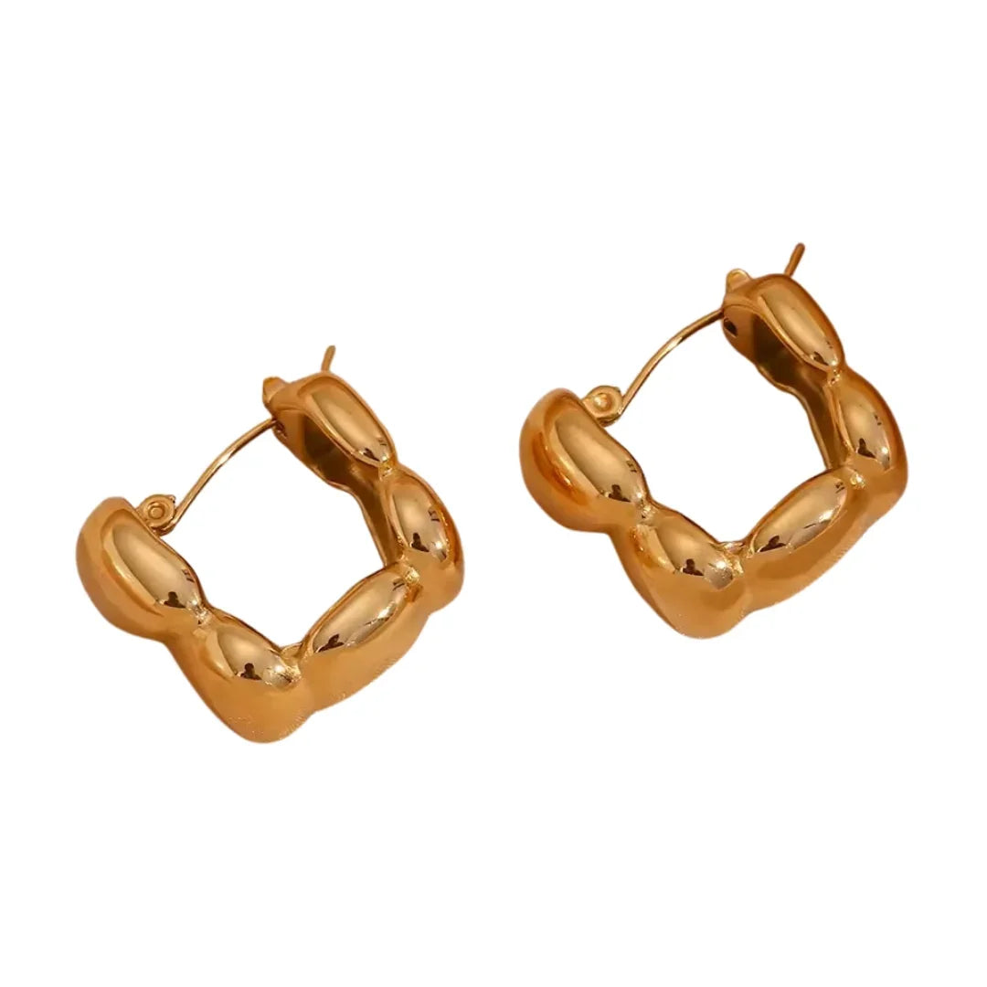 Goldie Squared Waterproof Hoop Earrings