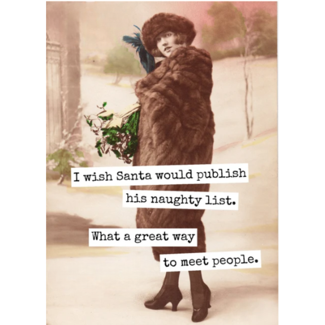 Santa's Naughty List Christmas Card