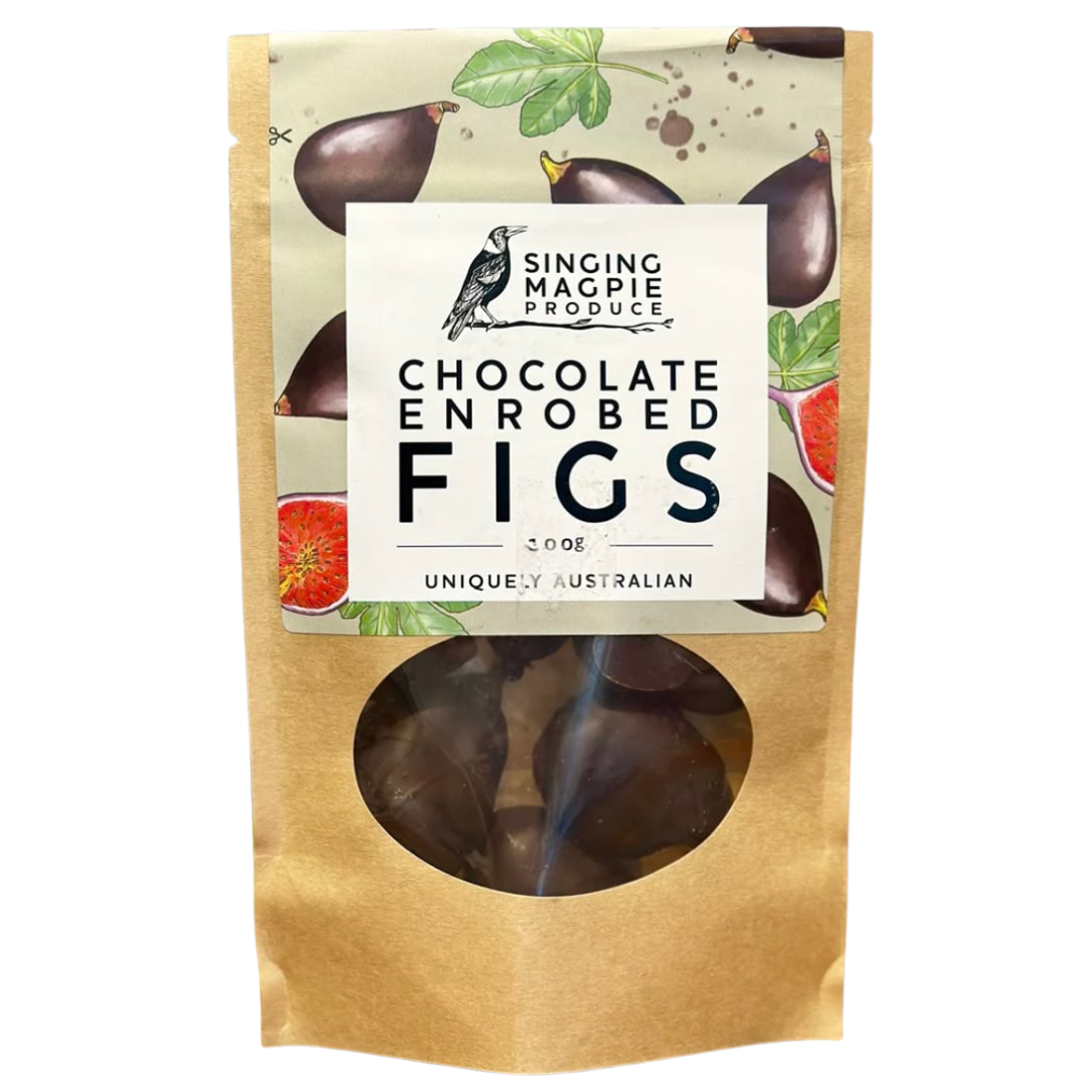 Singing Magpie Dark Chocolate Enrobed Figs — 100g