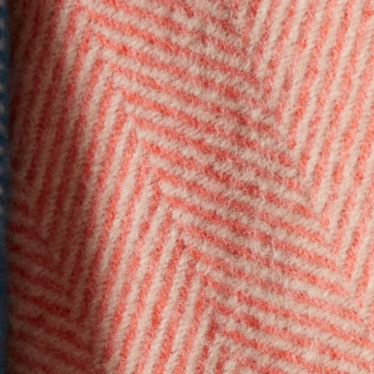 Polo Picnic Wool Rug - Herringbone Flamingo & Pearl