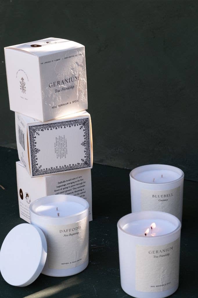 Geranium | 400gm Candle| Rose Geranium & Spice