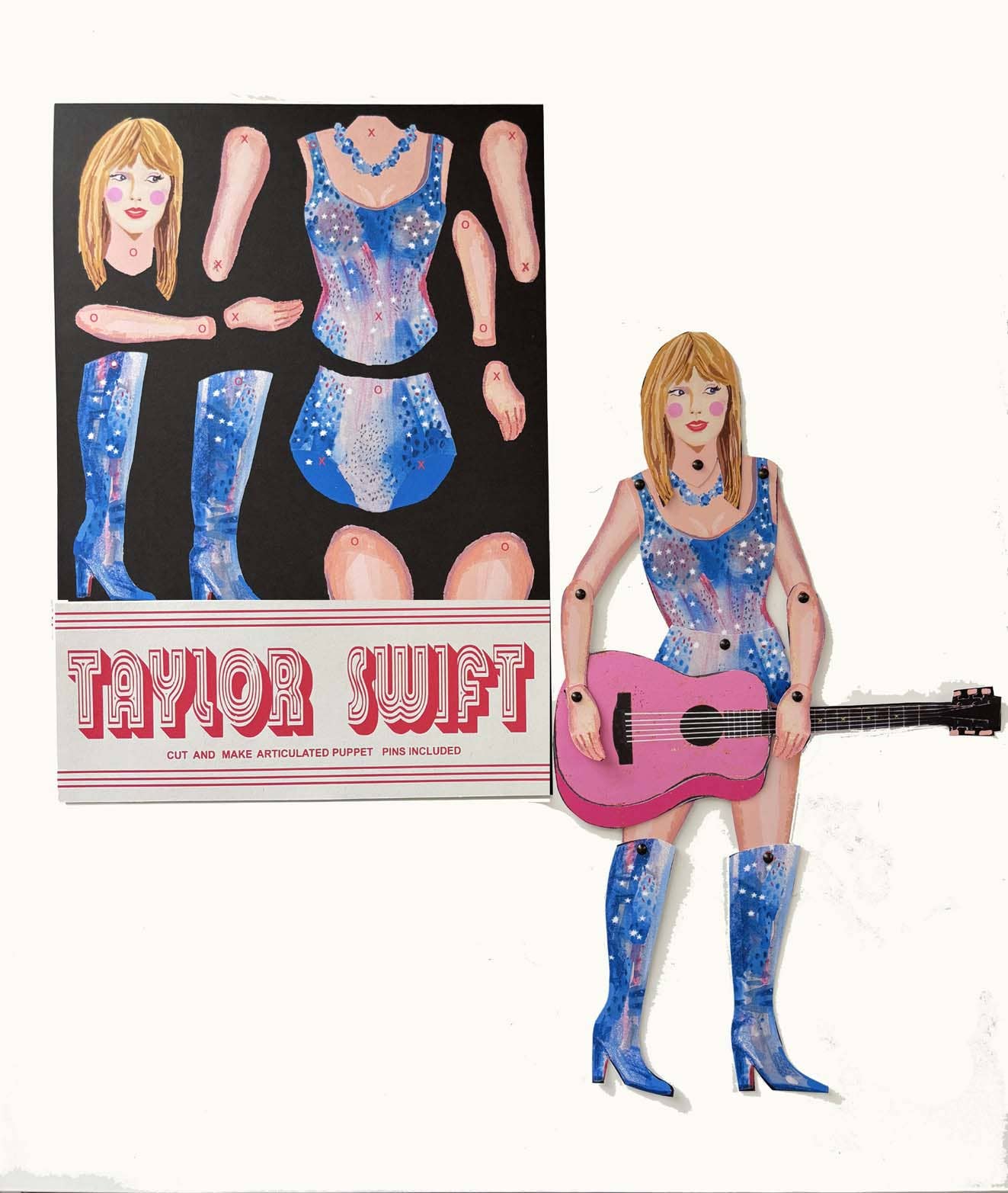 Cut & Make Pop Idol Taylor Swift Paper Puppet